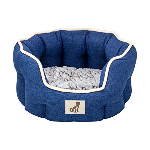 All Pet Solutions Alfie - Cama para Perro (Forro Polar, 1,1 kg), Color Azul Marino