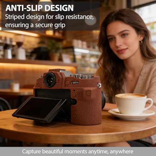 Funda de silicona suave para cámara Fujifilm X-T50, Brown miniatura 2