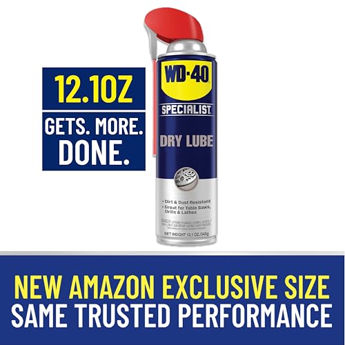 Image of WD-40 Specialist Dry Lube , Long-Lasting Dry Lubricant for Locks, Machinery, Tools, Automotive Parts, Heavy-Duty Strength, Bigger Can, 12.1 OZ [6-Pack]