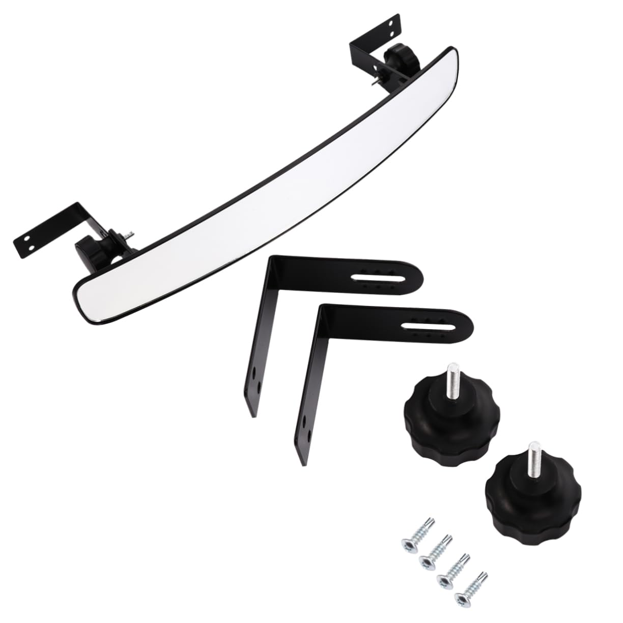 Espejo Retrovisor Auxiliar Central para Coche, Abs y Vidrio Negro | Vista Gran Angular, Mejora la Confianza, Formato Ajustable para Asiento de Seguridad
