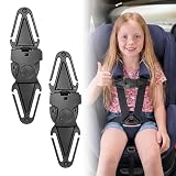 2 Pcs Car Seat Straps Anti Escape - Car Seat Safety Clip for Baby and Toddler - Universal Harness Fit Seat Belt Clip for Car Seat Stroller and High Chair