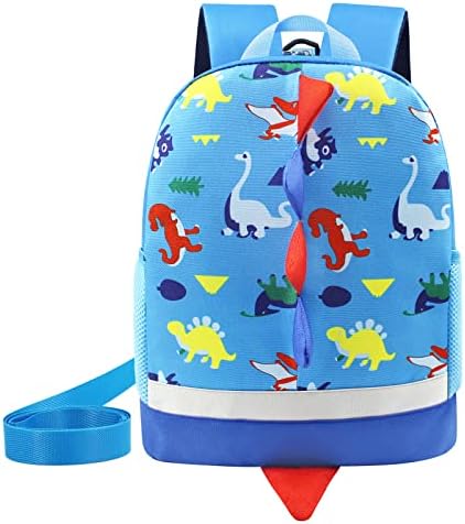 Cosyres Kids Dinosaur Backpack Boys Toddler Bag Backpack Rucksack (Navy(Size:L))