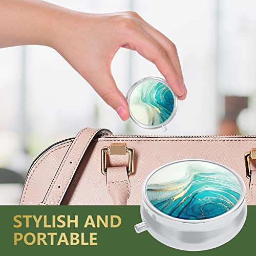 Image of Pill Box, Small Pill Case for Purse & Pocket, Travel Medicine Organizer