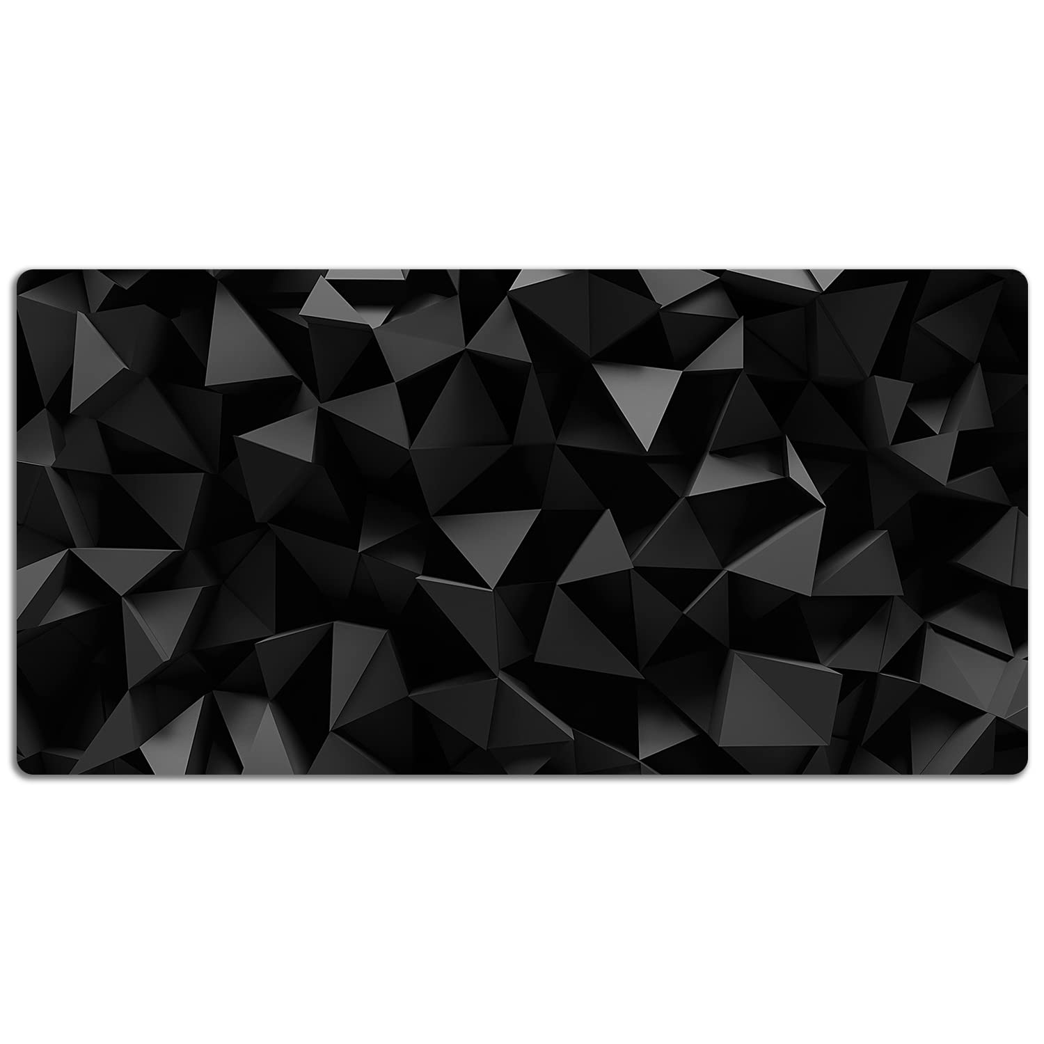 Decormat 120x60cm Sottomano da scrivania Protezione per tavolo per mouse Grande - Astrazione nera