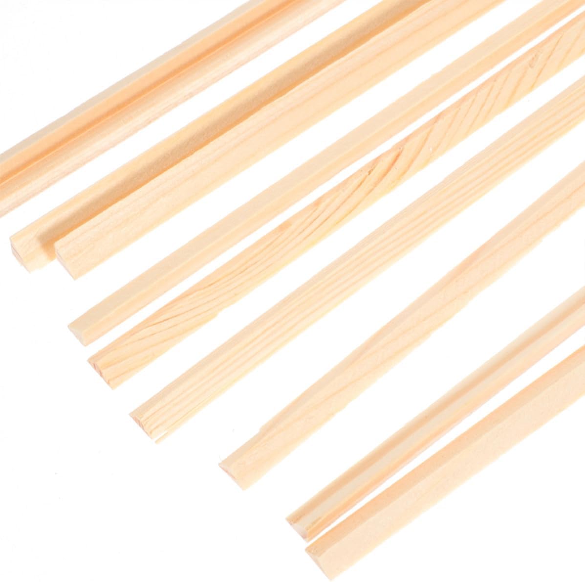 12pcs Wood Window Trim Strip 6mm Triangular for DIY Window Decoration
