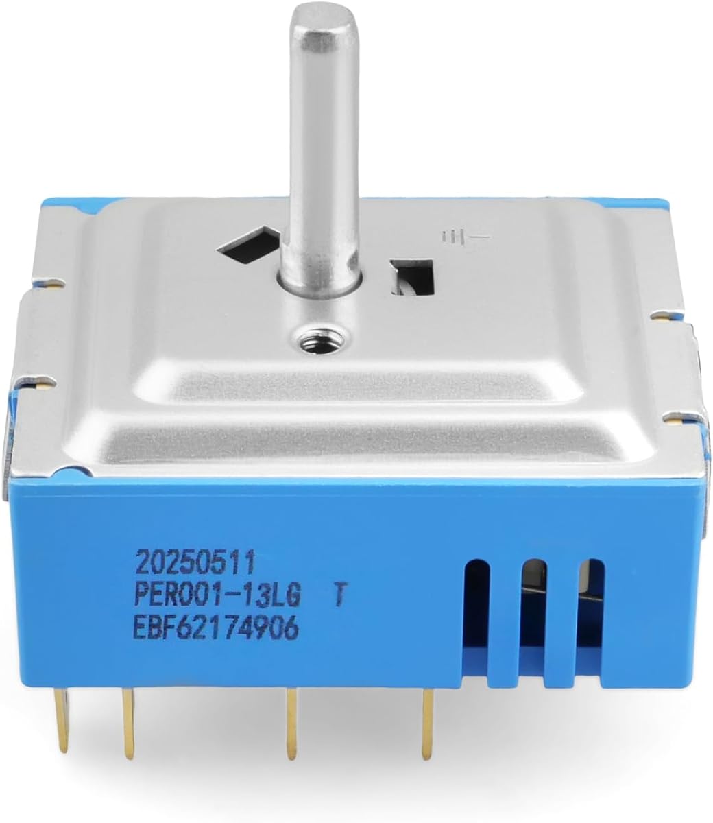 EBF62174906 Range Switch Rotary Replacement Fit for LG Electric Range Oven Surface Element，Infinite Control Switch Replace EBF62174901 PER001-13LG PER001-13S T