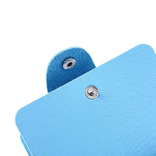 FTVOGUE Credit Card Holder Soft Leather ID Business Card Case Wallet 24 Card Slots (blue)4