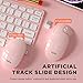 immagine 3Inphic Mouse wireless ricaricabile,mouse scorrevole unico,mouse cordless sottile carino, pulsante mute Mini mouse da viaggio 2.4G con ricevitore USB per PC laptop Mac MacBook,notebook desktop (Rosa)
