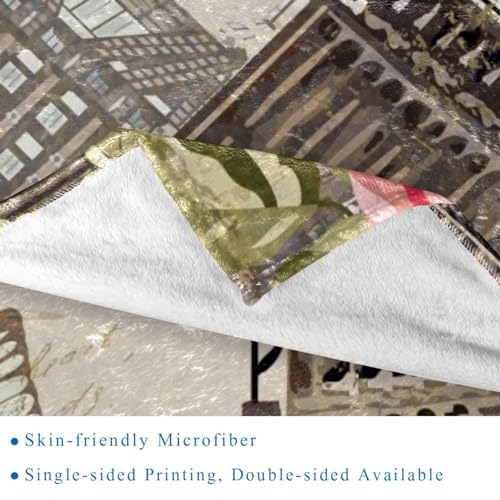 Couverture molleton 150x200 cm jeté de lit vintage microfibre - 3