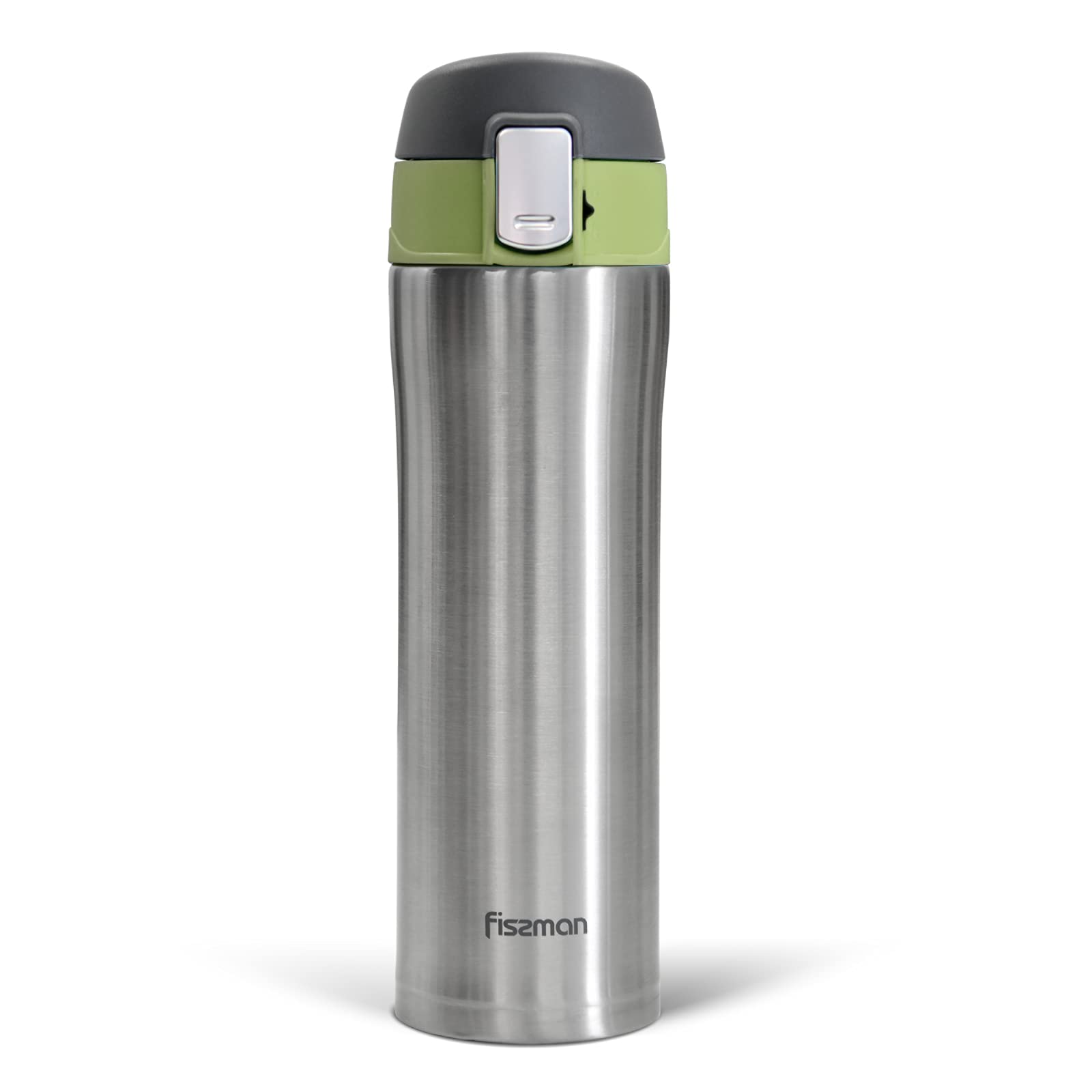 Fissman Vacuum Bottle Stainless Steel Double Wall Thermos, Mugs Bottle, Insulated Beverage Bottle For Coffee, Hot & Cold Drinks, Leakproof (Green)