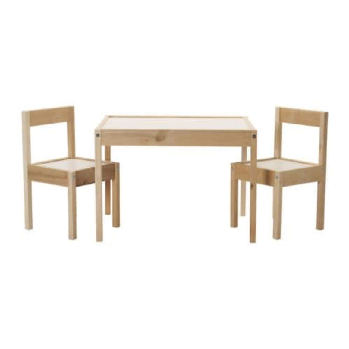 Table et 2 chaises enfant LATT IKEA petit meuble de jeux en bois