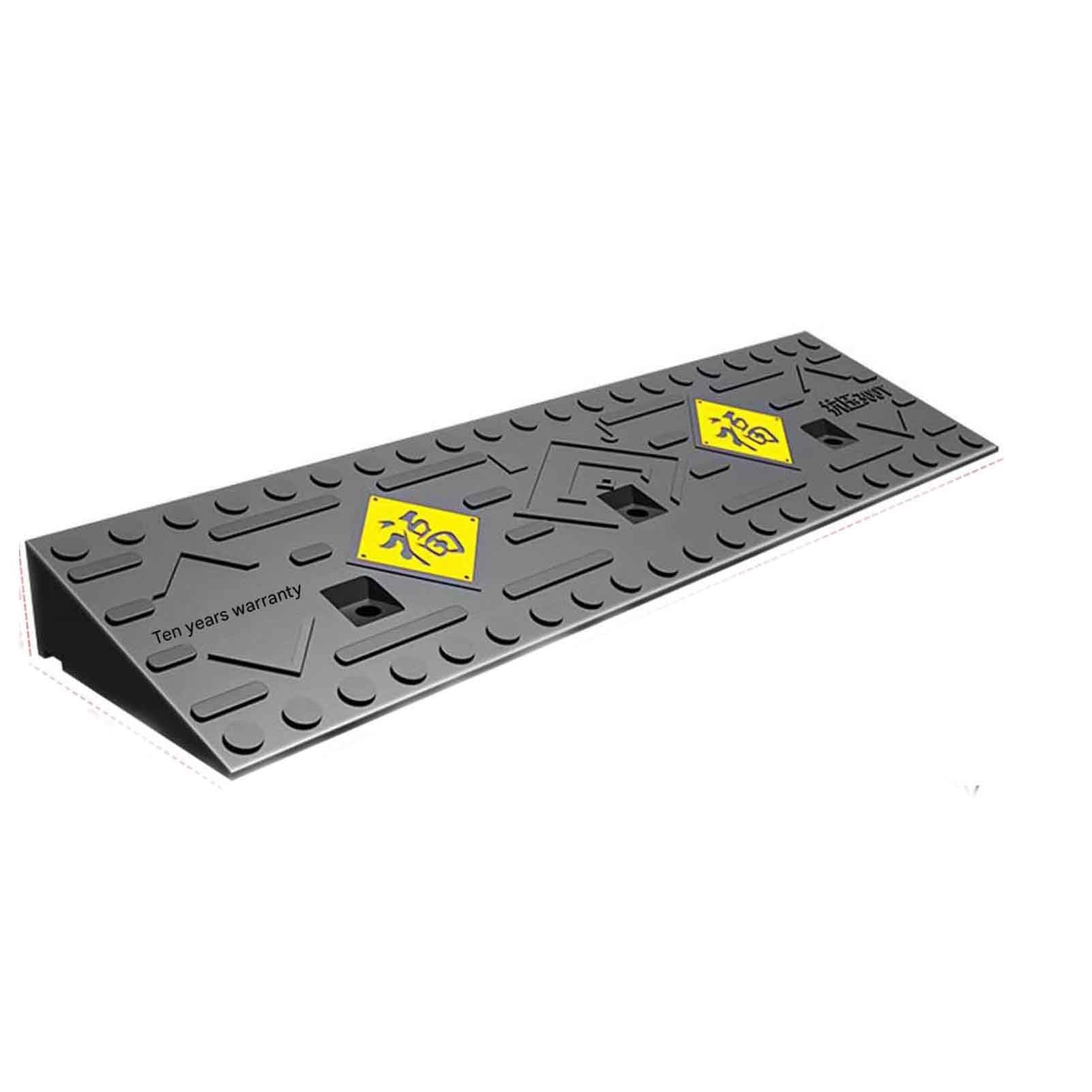 QICBYING Rubber Threshold Ramps - Portable Car Ramps, Black Kerb PVC Plastic Threshold Ramp, Heavy Duty Rubber Ramps For Wheelchairs, Caravan, Motorhome(100x25x10cm)