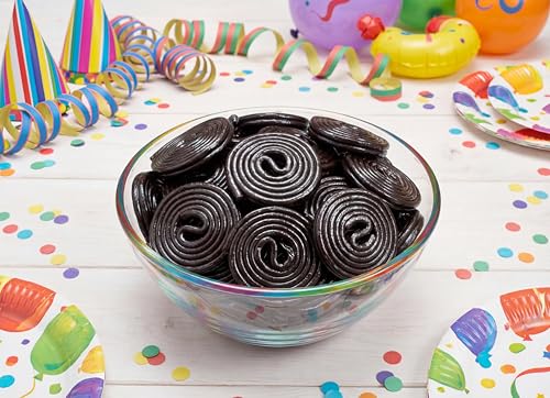 Caramelos de regaliz negro en rueda 1 lb bolsa a granel miniatura 5