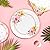 HOMIX Floral Paper Plates and Napkins Cups Sets Pink Flower Tea Party Supplies Disposable Dinnerware Sets Serves 24 for Bridal Shower, Birthdays