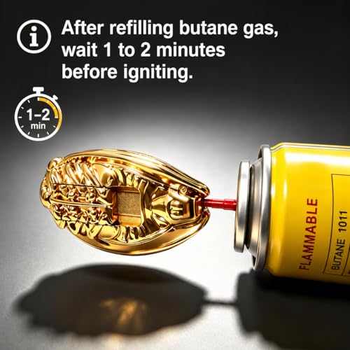 Encendedor antorcha con diseño de cigarra recargable miniatura 5