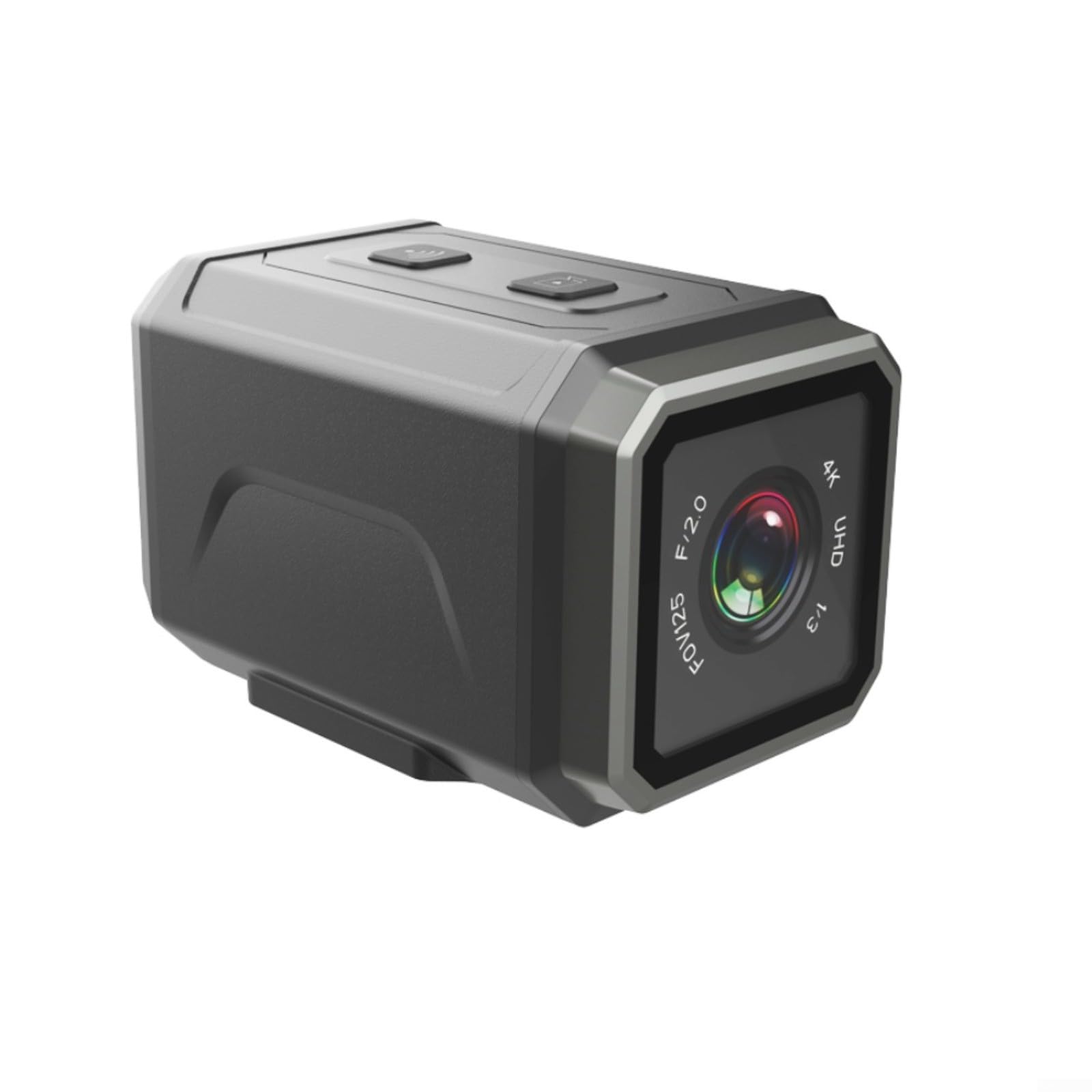 Action Camera 4K con WDR, batteria da 3000 mAh, vivavoce per casco per ciclismo, viaggi, passeggiate con animali domestici, corpo in ABS nero