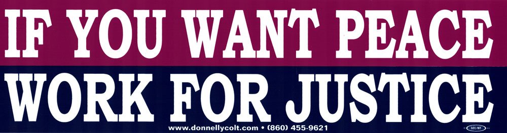 Work for Justice - Magnetic Bumper Sticker/Decal Magnet (11.5