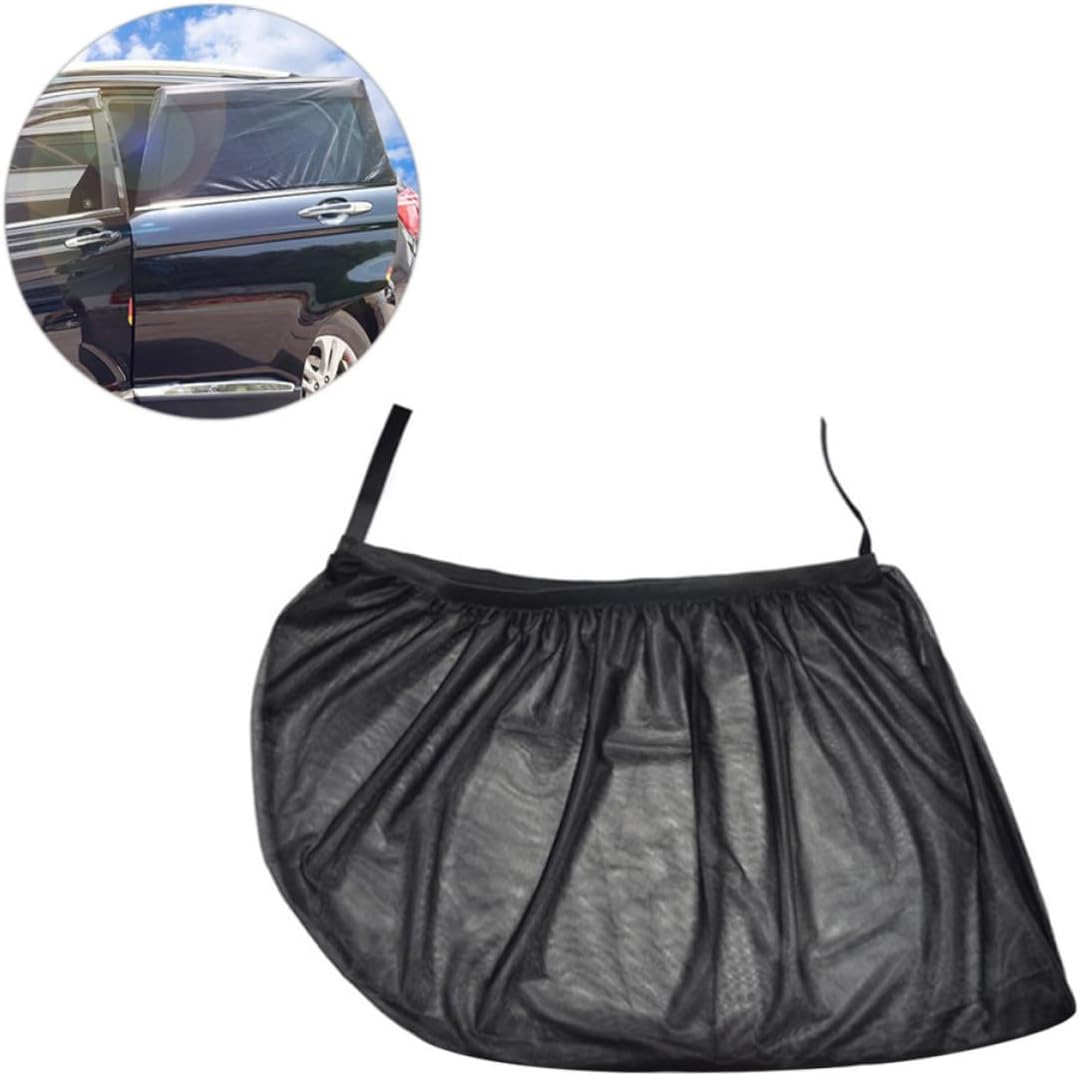 Car Window Curtains with Nylon Mesh Material Heat-Insulation 4pcs Sun Protection and Easy Installation to Block UV Rays and Reduce Heat for Outdoor Car Use