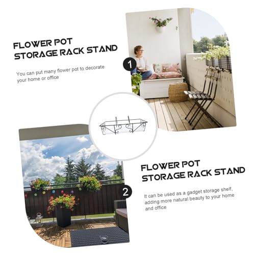Support pour plantes sur rambarde et pot de fleurs balcon HEMOTON - 8