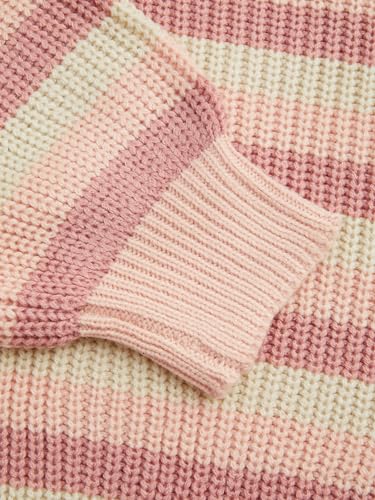 Image of CIDER Women's Cropped Striped Sweater Long Sleeve Crew Neck Trendy Pullover Tops