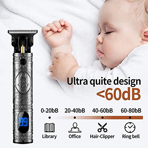 Amuliss Pro T Outline Clippers Trimmer, Electric Pro Li Outline Trimmer T Blade Trimmer Grooming Cordless Rechargeable,Professional 0Mm Baldheaded Zero Gapped Trimmer Hair Clipper For Men #TOP4