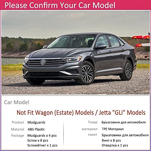 Bavettes de protection contre les éclats de graviers pour VW Jetta Mk7 2019 pare-boue auto robuste - 5