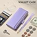 Antsturdy Compatible with Samsung Galaxy S20 FE 5G Case Wallet with Card Holder Women Men Phone Case RFID Blocking PU Leather Flip Protective Cover Wrist Strap Zipper Credit Card Slots,Light Purple