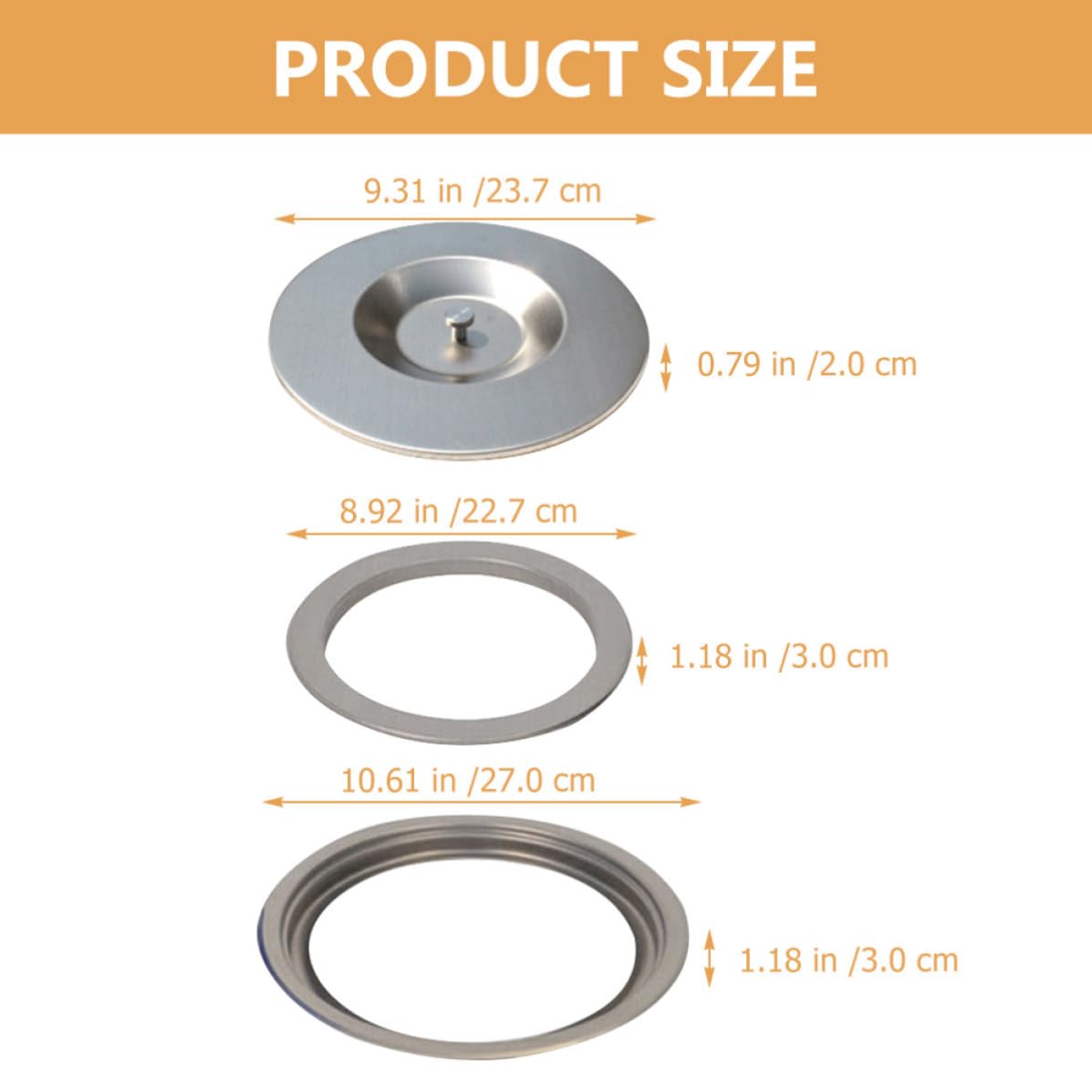Tapa Empotrada de Acero Inoxidable para Bote de Basura de Encimera Cubierta Redonda para Encimeras de Cocina Ahorra Espacio y Ayuda a Reducir la Difusión de Olores