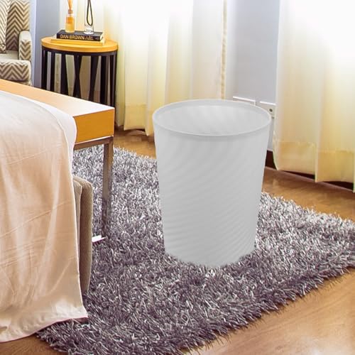 Caneca de basura blanca de 8 litros sin tapa, 2 piezas miniatura 6