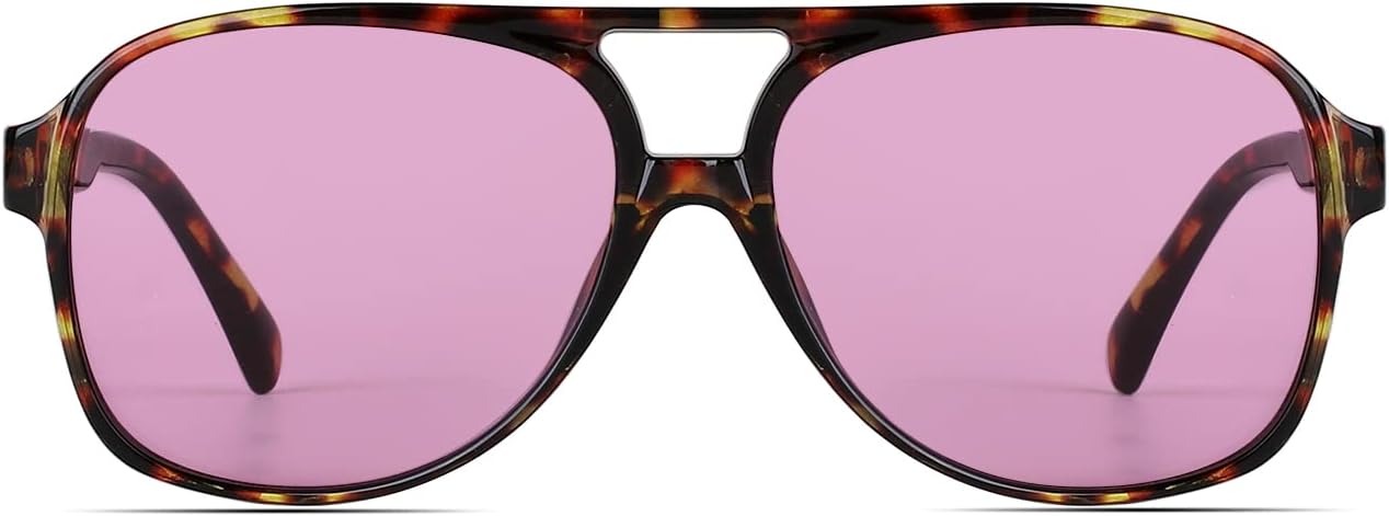 Xpectrum Trendy Retro Sunglasses for Men Women 70s Vintage Aviator Sun Glasses Classic Shades - Image 2