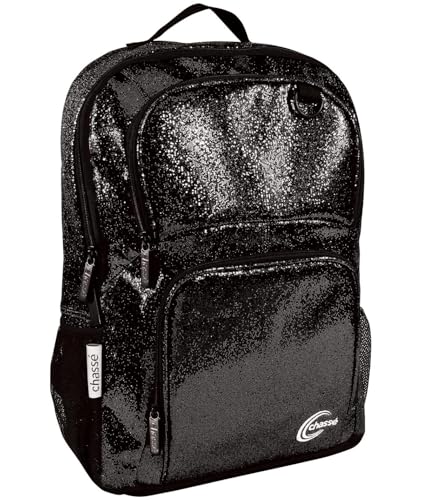 chassé Girls Glitter Cheerleading Backpack (Black)
