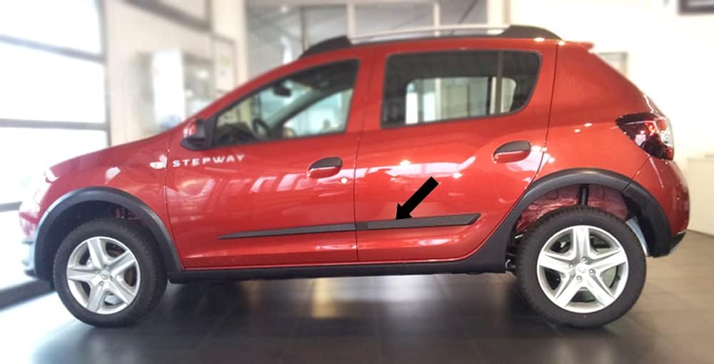 Spangenberg Side protection strips black suitable for Dacia Sandero Stepway II 2nd Generation from 10.2012 - F31 (3700031)
