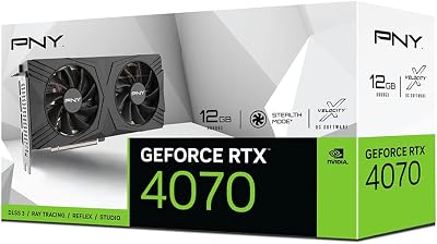 PNY GeForce RTX™ 4070 12GB Verto Dual Fan Graphics Card DLSS - best rtx 4070 graphics cards