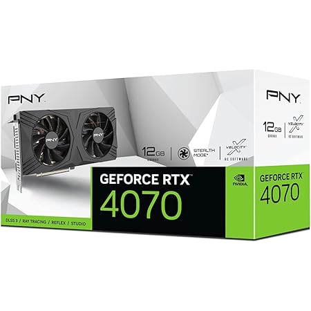 PNY GeForce RTX4070 12GB VERTO STANDARD DUAL FAN グラフィックスボード VCG407012DFXPB1 VD8478