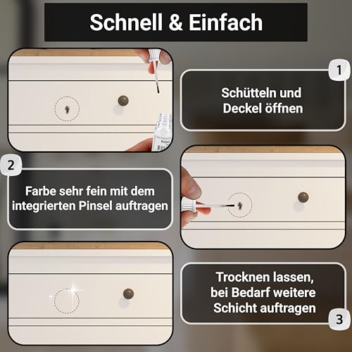 Lackstift Touch-Up Paint für Nobilia Korpus 115 Magnolia - Q-Pen Original