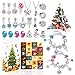Pgtc Set di 24 bracciali per calendario dell'Avvento natalizio 2025, fai da te per ragazze, adolescenti/bambini, calendario natalizio con 24 bracciali, gioielli, albero e articolo di riempimento