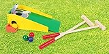 BALLSPIELE FÜR MÄDCHEN UND JUNGEN Golfset mit robuster Holzverarbeitung im lustigen Maulwurfmotiv