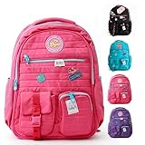 NEXMIDIO Mochila Escolar Feminina Antifurto com Divisor Acolchoado para Notebook de 17 Polegadas, Múltiplos Bolsos Organizadores, Ideal para Faculdade, Trabalho ou Viagem