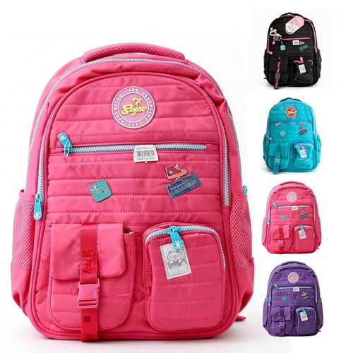 NEXMIDIO Mochila Escolar Feminina Antifurto com Divisor Acolchoado para Notebook de 17 Polegadas, Múltiplos Bolsos Organizadores, Ideal para Faculdade, Trabalho ou Viagem