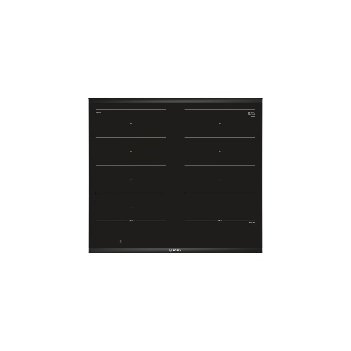 Bosch PXX675DC1E hob Black Stainless steel Built-in Zone induction hob 4 zone(s)