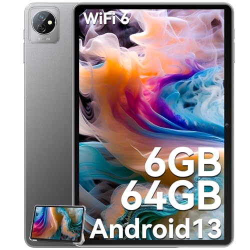 Blackview Tab 30 WiFi Tablet 10 Zoll Android 13, Octa-Core 6 GB RAM 64 GB ROM (2 TB TF) 1280x800 IPS Touchscreen GMS-Zertifizierter Tablet PC, WiFi 6 mit Widevine L1