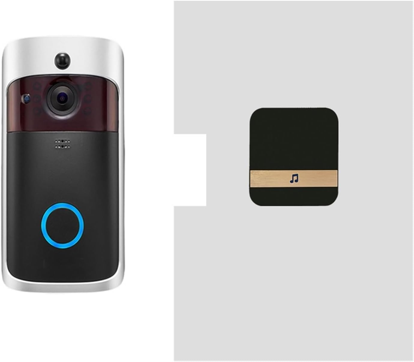 Video Doorbell Digicam HD WiFi Doorbell Wi-fi Operated Movement Detector Audio & Speaker Evening Imaginative and prescient for iOS&Android