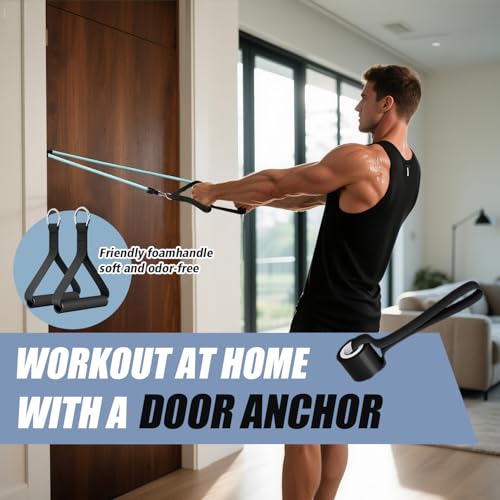 Image of WHATAFIT Resistance Bands, Exercise Bands,Resistance Bands for Working Out, Work Out Bands with Handles for Men and Women Fitness, Strength Training Home Gym Equipment