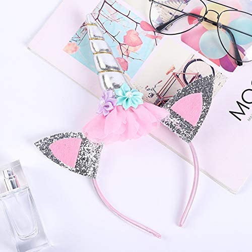 PartyToko Girls Spiral Horn Glitter Hard Unicorn Headband For Photo Props Cosplay, Party Hat Silver (B08PPLZV4S) Amazon Price History, Amazon Price Tracker