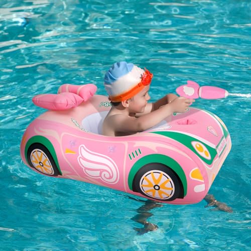 YOUWANLI Toddler Pool Float Kids Inflatable Kids Swim Seat Boat Pool Toys for Toddlers and Children (Pink)