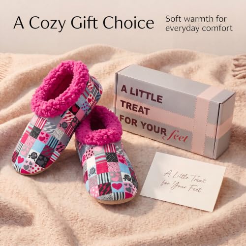 Image of The Metluks Womens Slippers Indoor Soft Sole Slipper Socks | Fuzzy sherpa lining, warm winter comfort, non slip grippers, flexible feel, washable, cozy home wear