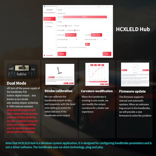 HCXLELD Sim Racing Handbrake, G29 T300 Racing Wheel for PS4/PS5, G920 TX Racing Wheel for XBOX Series X/S, All Racing Wheels for Windows, with Clamp