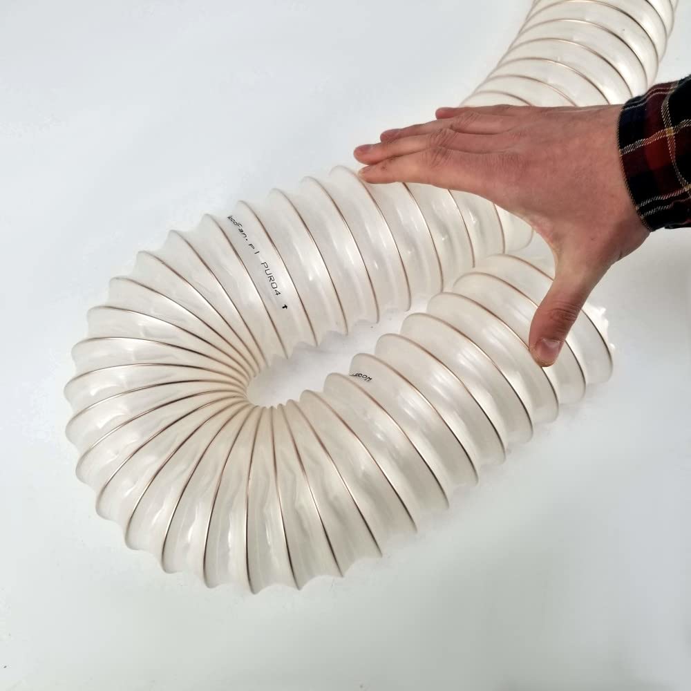 Manguera de extracción de 100 mm, 10 m y 0,4 mm, manguera en espiral de alto rendimiento, ligeramente flexible, antiestática