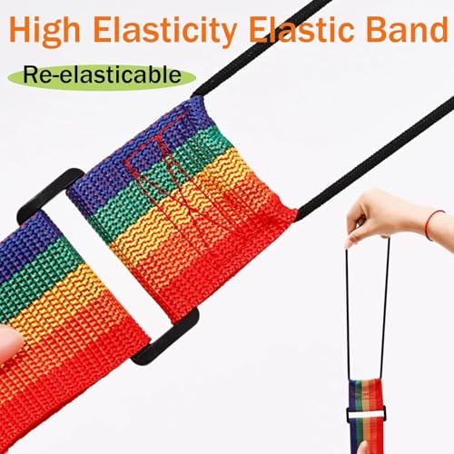 Image of Rainbow Luggage Straps Adjustable Suitcase Belts 6 Pack Travel Set Adjustable Secure Fit • Elastic Nylon Belt • Bright Rainbow Colors • Dual Stretch Loops • Travel Ready Design