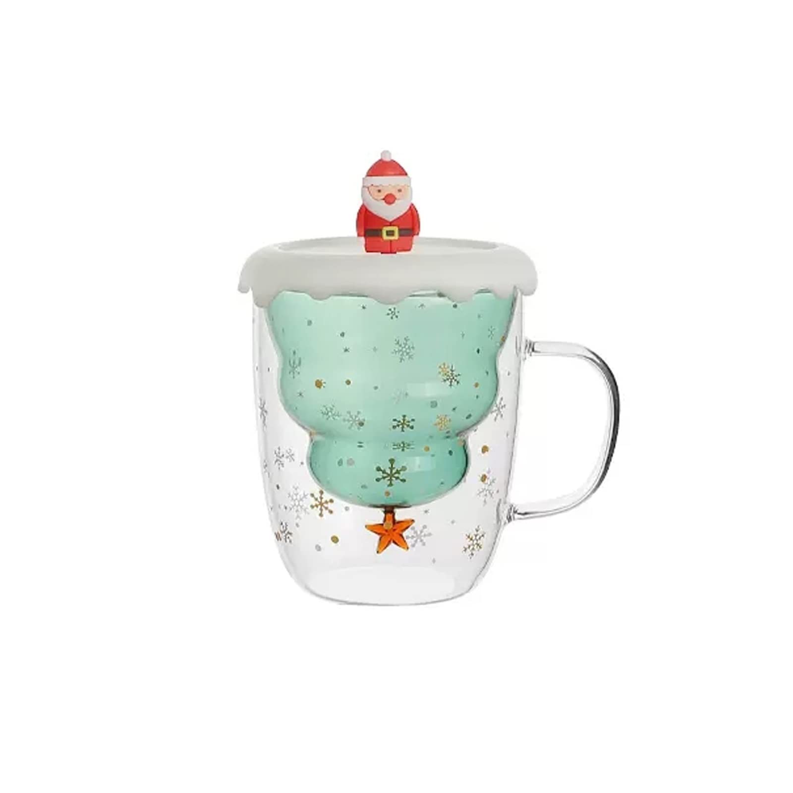 Verre de grande valeur double paroi avec couvercle pour maison créative